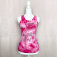 Y2K Guess Rhinestone Pink Tie Dye Tank Top, Size Large