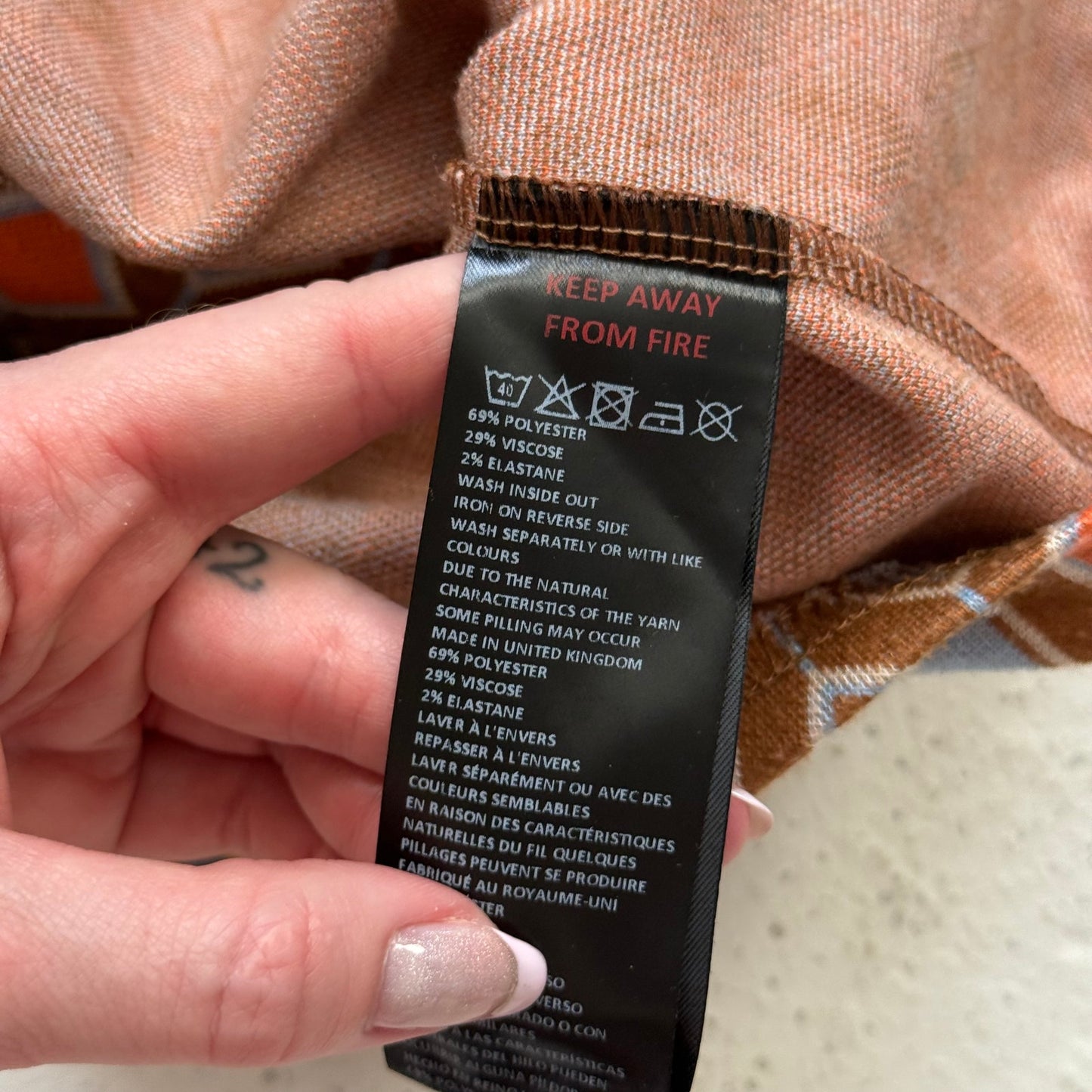 Secondhand Urban Outfitters Geo Print Micro Mini Skirt, Size Small