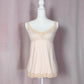 Secondhand Eberjey Lady Godiva Lace Trim Cami in Baby Pink, Size Small