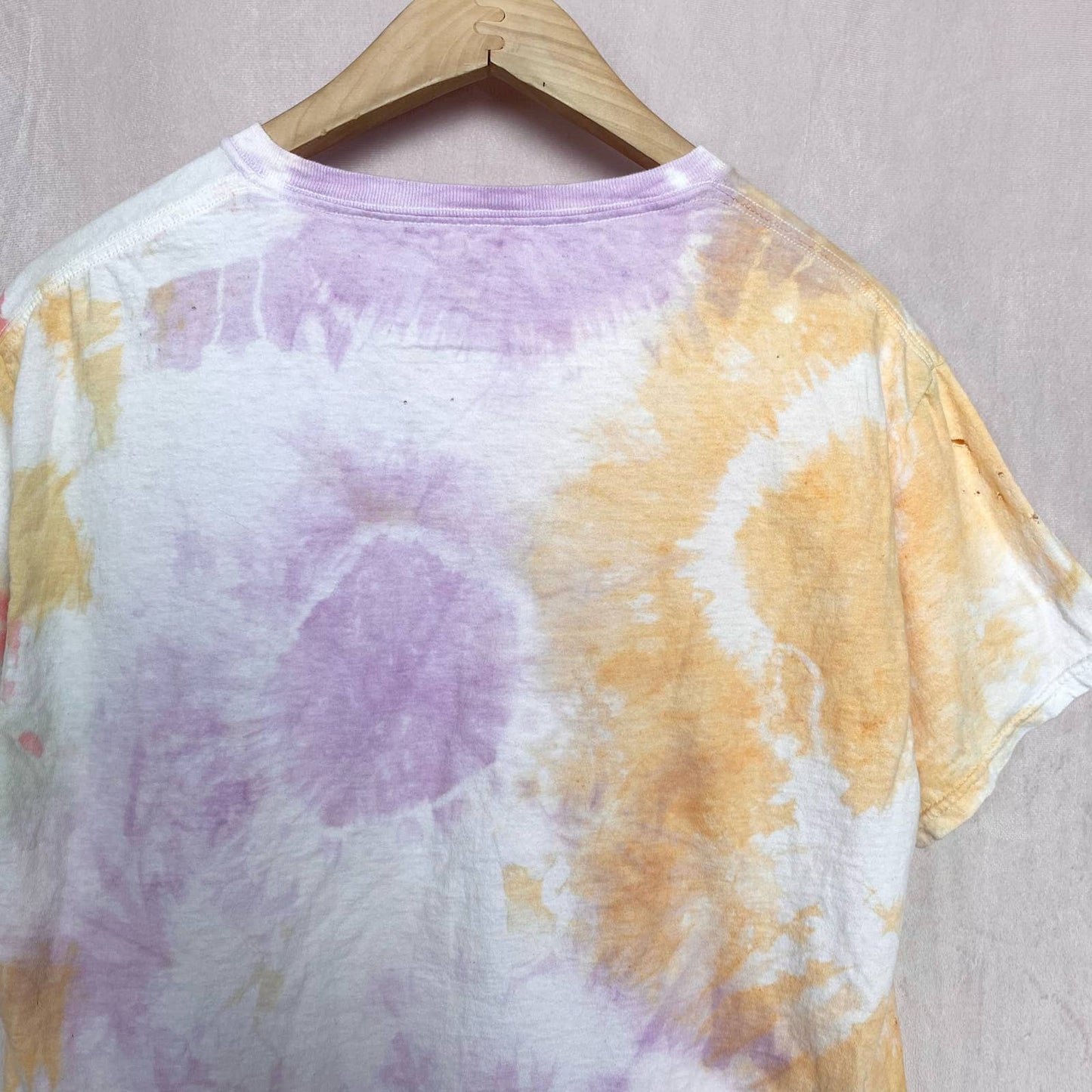 Upcycled I’m Distressed Ripped Tie Dye Tee, Size Large
