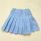 Secondhand Baby Blue Pleated Skater Tennis Skort Mini Skirt, Size XXS