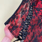 Vintage Red & Black Mesh Lace Corset Top