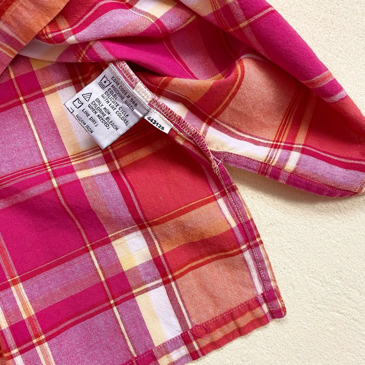 Upcycled Vintage Plaid Crop Shirt & Skirt Set, Size S/M