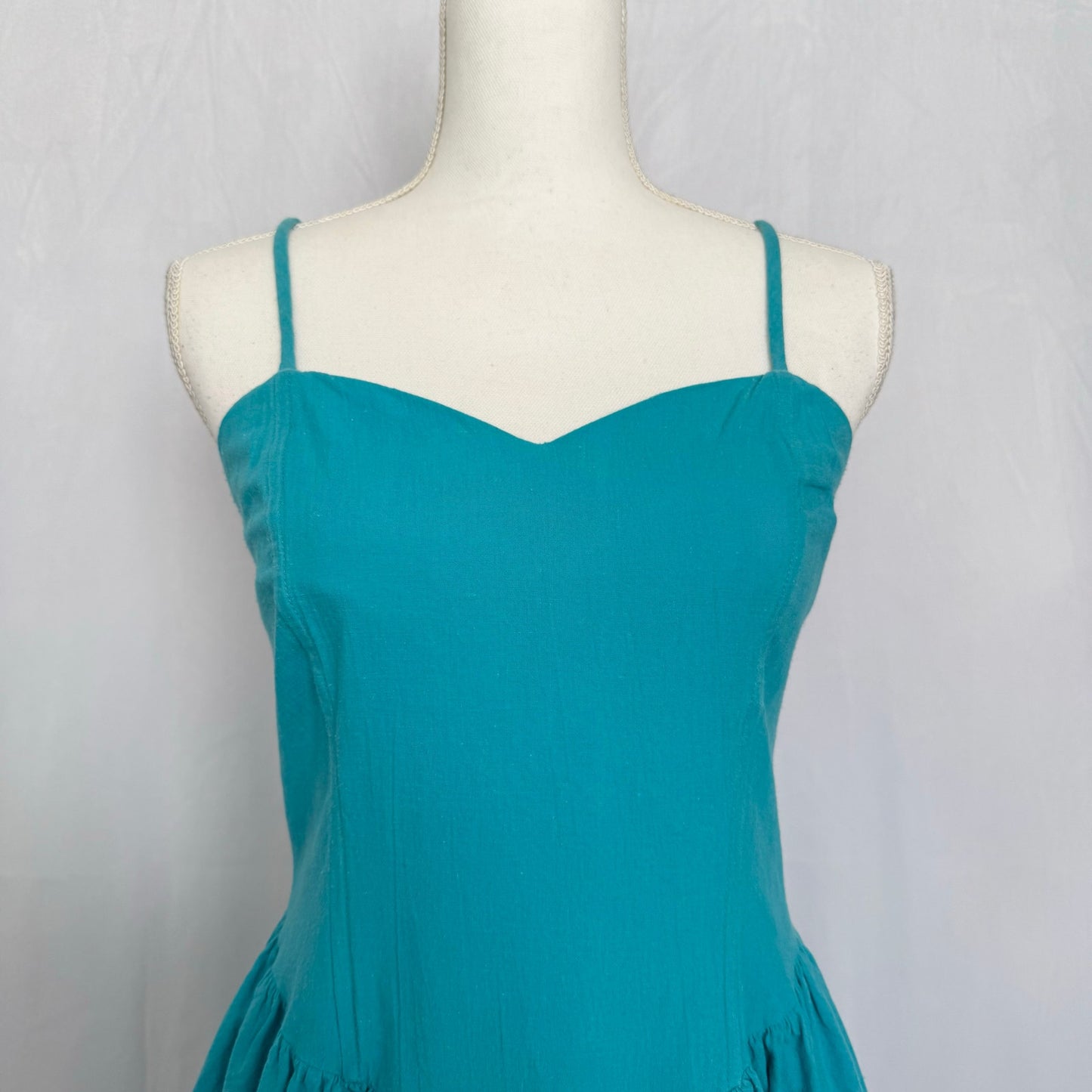 Vintage Impromptu Fit & Flare Ruffle Hem Midi Dress, Size 7/8