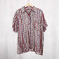 Vintage Robert Stock Silk Stripe Button Up Shirt, Size Medium