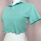 Upcycled Polo Ralph Lauren Crop Top, Size XS
