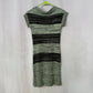 Y2K Stripe Knit Mini Sweater Dress, Size Medium
