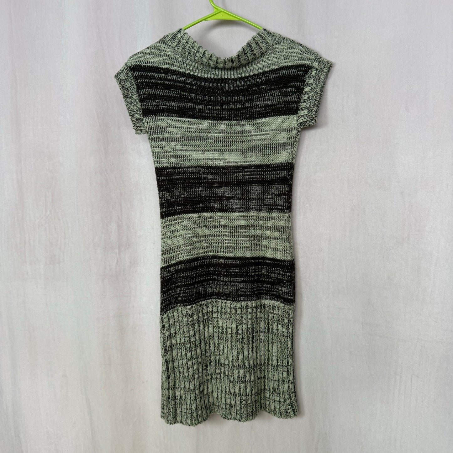 Y2K Stripe Knit Mini Sweater Dress, Size Medium