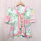 Vintage Lady Carol NY Floral Puff Sleeve Button Up Blouse, Size 14
