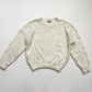 Vintage 80s/90s Garland Cream Fuzzy Open Knit Sweater, Size M/L