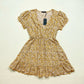 Preowned Celkuser Floral Short Sleeve V-Neck Mini Dress, Size 14
