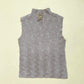 Vintage Plisse Crinkle Tank Top Sleeveless Blouse, Size Large