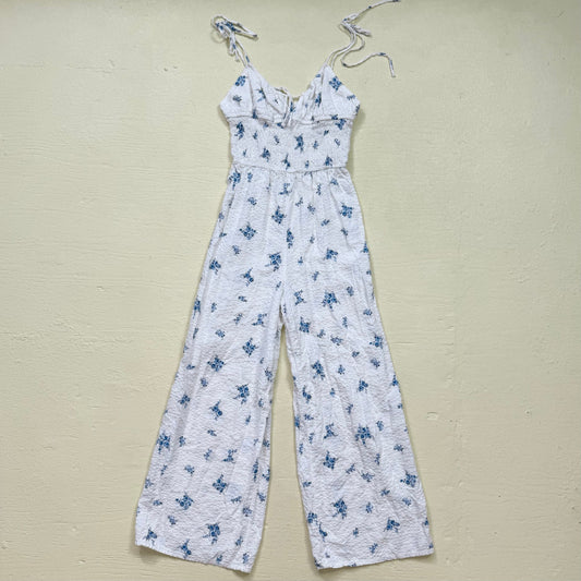 Secondhand H&M Floral Print Tie Strap Jumpsuit, Size Small