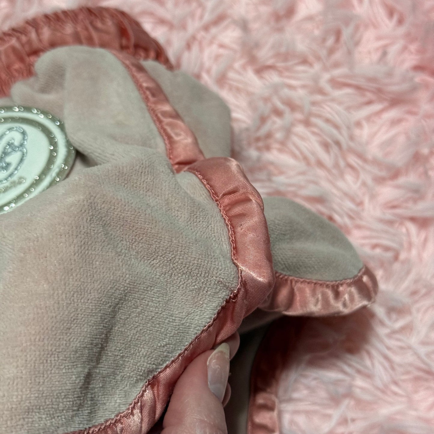 Y2K Dolce & Gabbana Velour Satin Trim Logo Shorts, Size Small