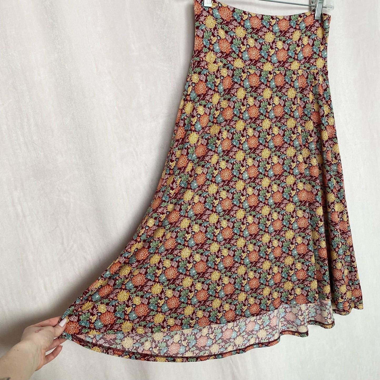 Secondhand LuLaRoe Floral High Low Midi Skirt, Size XS