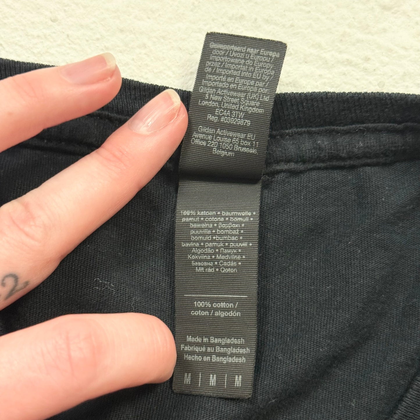 Secondhand Babe’s Chicken Rhinestone Logo Black Graphic T-Shirt, Size Medium