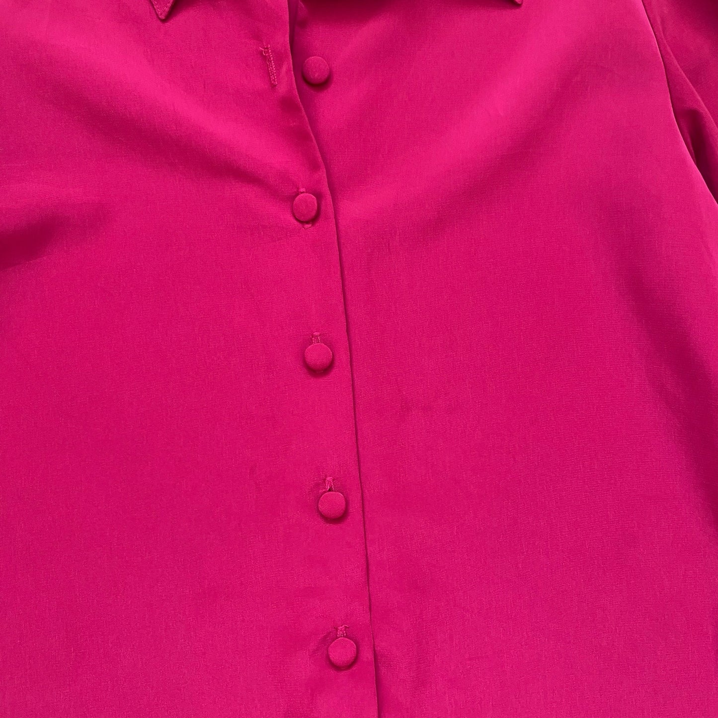 Vintage Brownstone Studio Flowy Pink Button Up Shirt, Size MP