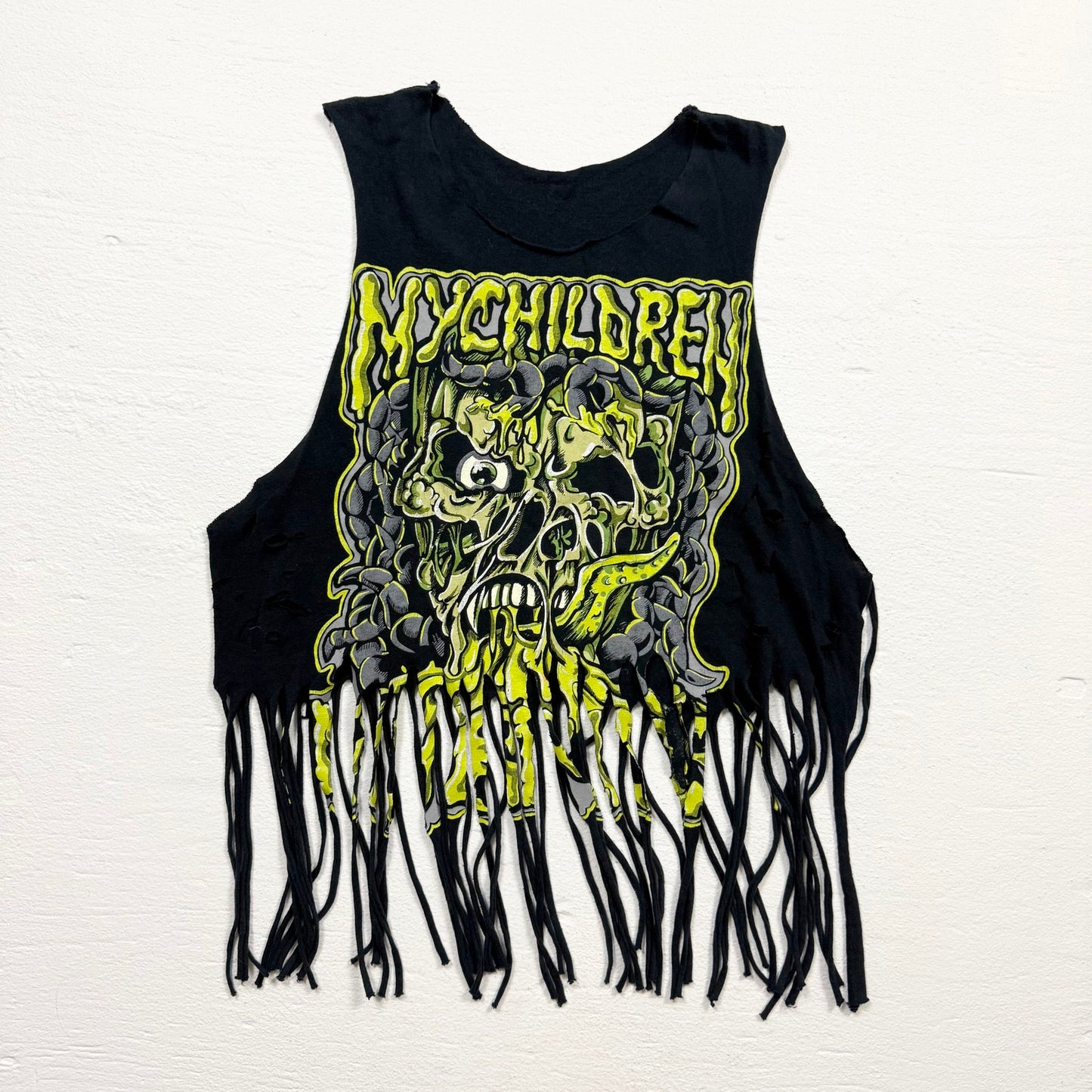 Reworked MyChildren Fringe Band Cutout Tank Top, Size L/XL