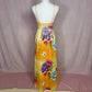 Y2K Voll Tropical Floral Fit & Flare Maxi Dress, Size Medium