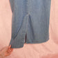 Vintage Lands' End Denim A-Line Midi Dress, Size 12