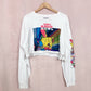 Reworked Spongebob Bubble Bowl Crop Long Sleeve, Size 3XL