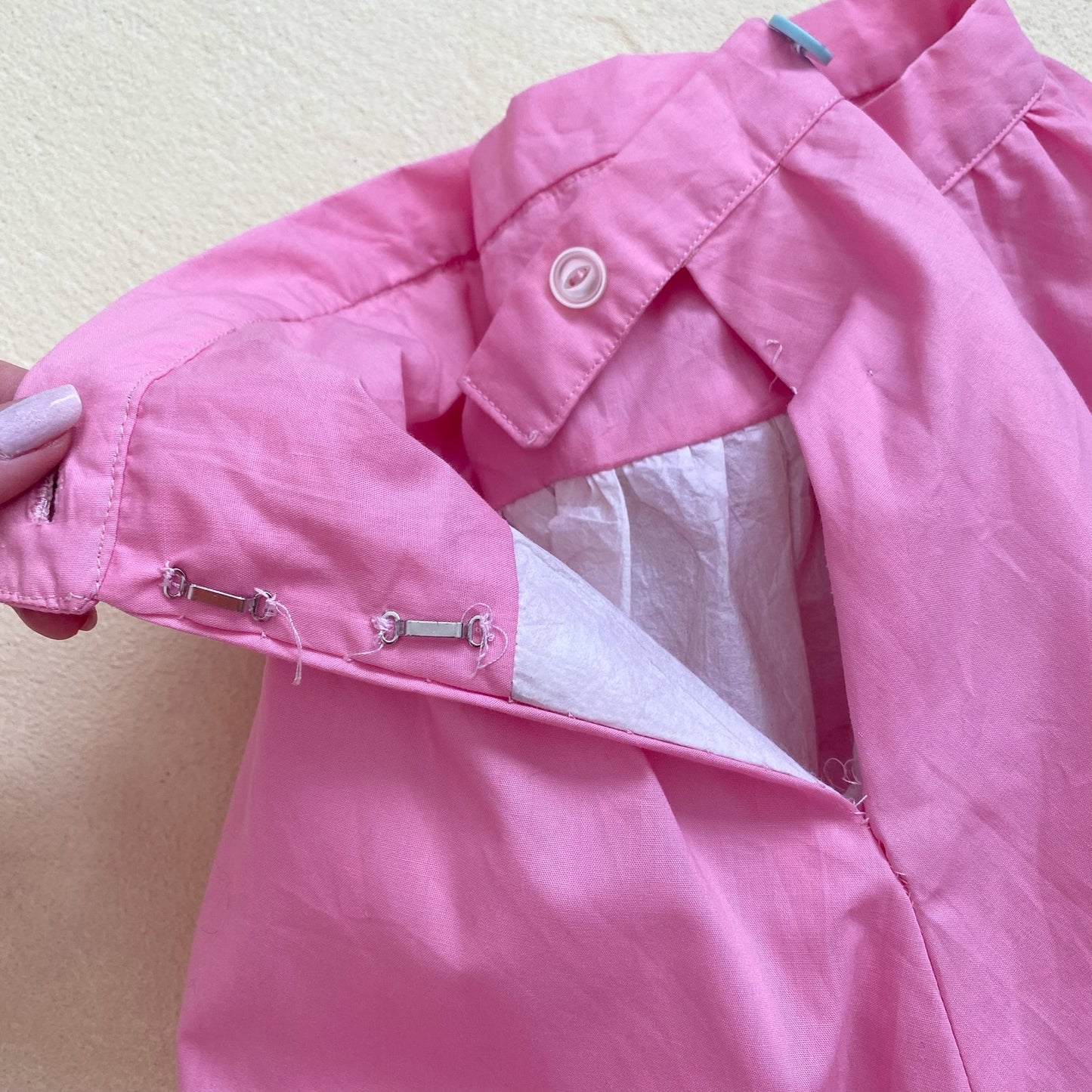 Vintage Handmade Pink Poodle Midi Skirt, Size 28"