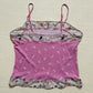 Y2K Gap Floral Pink Cami Tank Top, Size Medium