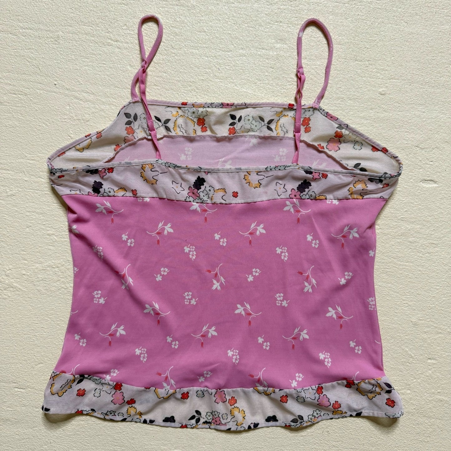 Y2K Gap Floral Pink Cami Tank Top, Size Medium