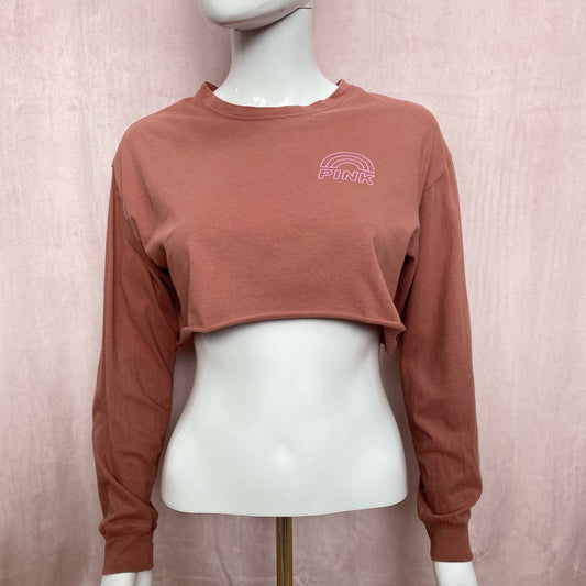 Reworked Victoria’s Secret PINK Crop Long Sleeve, Size XS