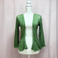Preowned Shu-Shi Green Crochet Open Tie Front Cardigan, One Size