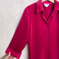Vintage Brownstone Studio Flowy Pink Button Up Shirt, Size MP