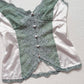 Secondhand Princess Polly Mint Green Satin Lace Button Cami Top, Size 4