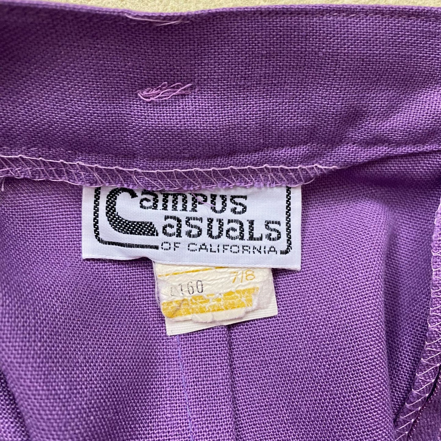 Vintage Campus Casuals Purple A-Line Skirt with Belt, Size XS