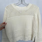 Secondhand Alya Cream Cropped Open Knit Sweater, Size Small