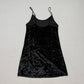 Secondhand Victoria’s Secret Black Velvet Mini Slip Dress, Size M/L