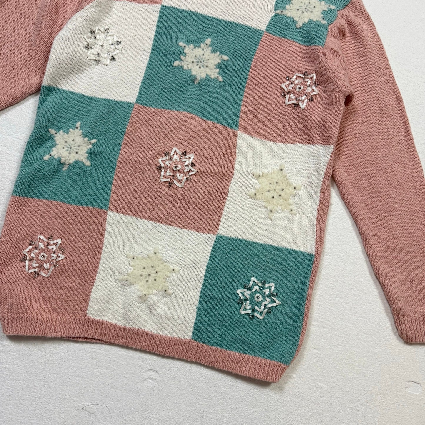 Vintage Petite Sophisticate Snowflake Sweater, Size Small