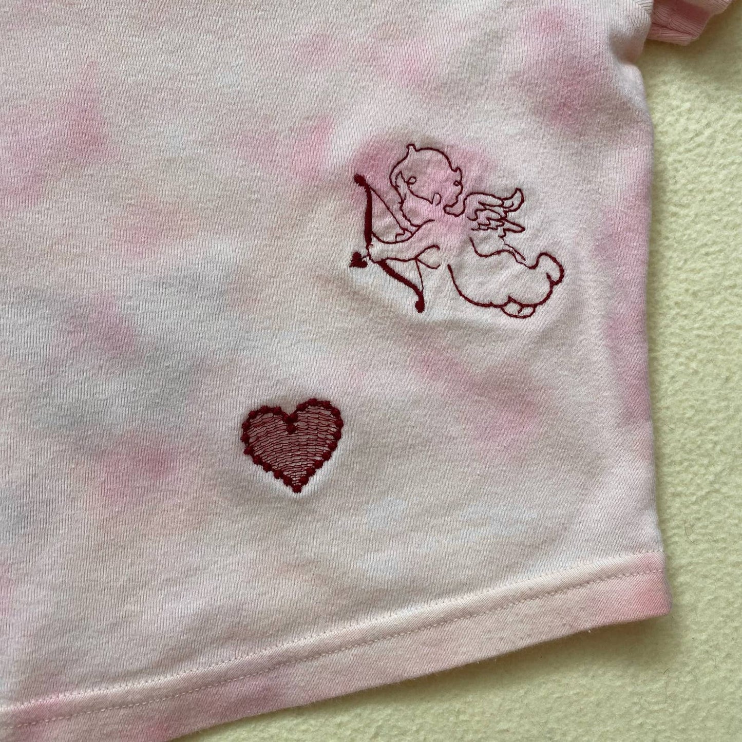 Reworked American Apparel Tie Dye Crop Baby Tee, Size Small