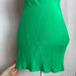 Secondhand Zara Green Satin Effect Mini Slip Dress, Size XS