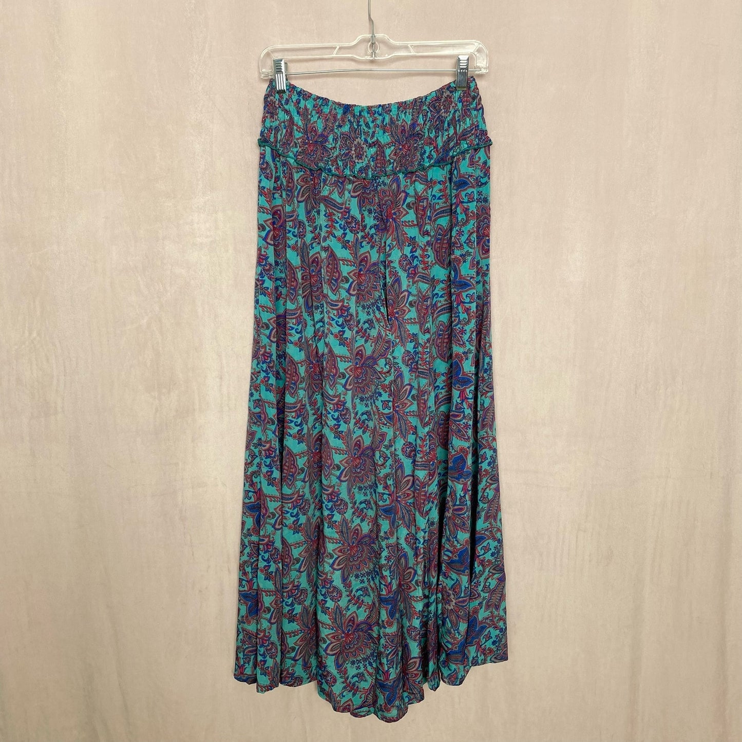 Secondhand Karma Highway Boho Hippie Floral Palazzo Pants, One Size