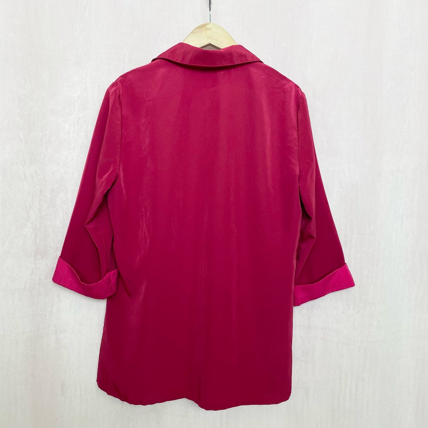 Vintage Brownstone Studio Flowy Pink Button Up Shirt, Size MP