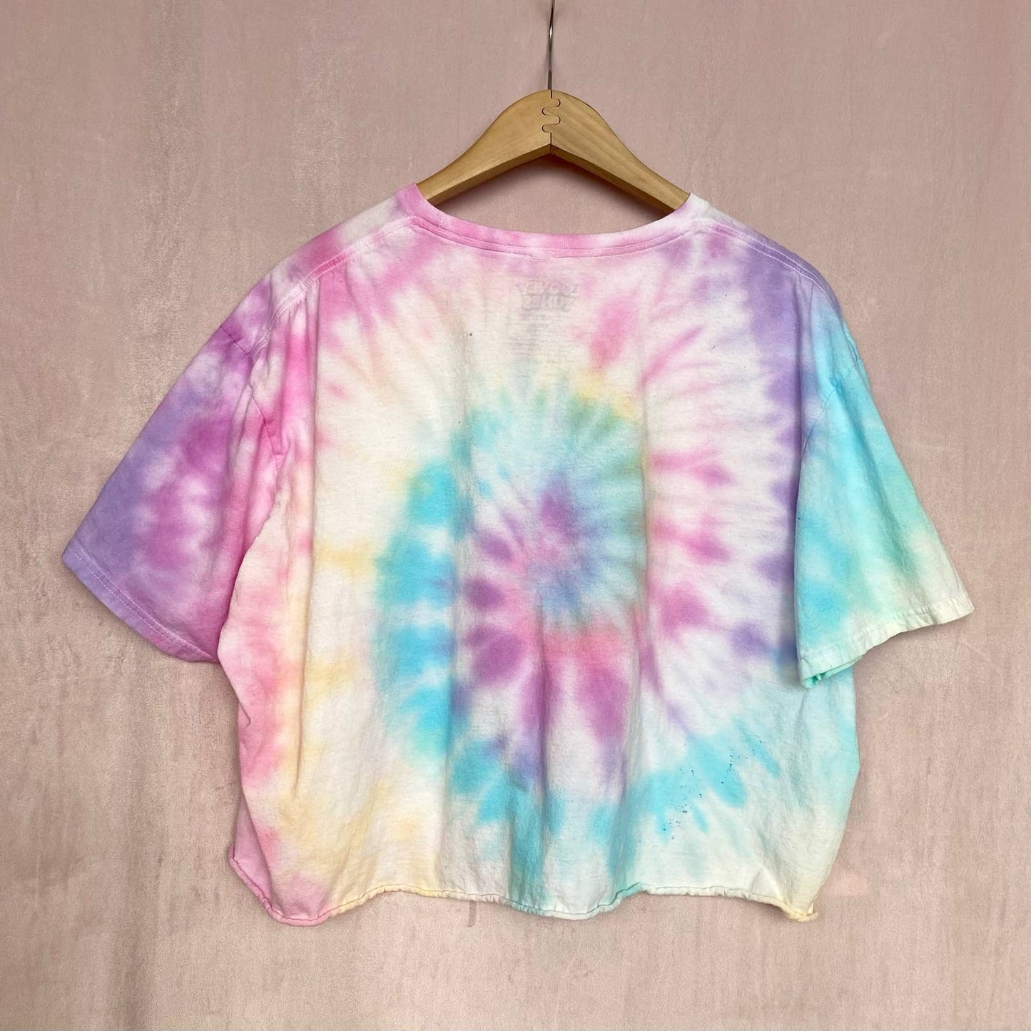Reworked Looney Tunes Tie Dye Crop Tee, Size 2XL