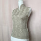 Vintage Plisse Crinkle Tank Top Sleeveless Blouse, Size Large