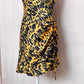 Secondhand Topshop Yellow Leopard Print Mini Slip Dress, Size 4
