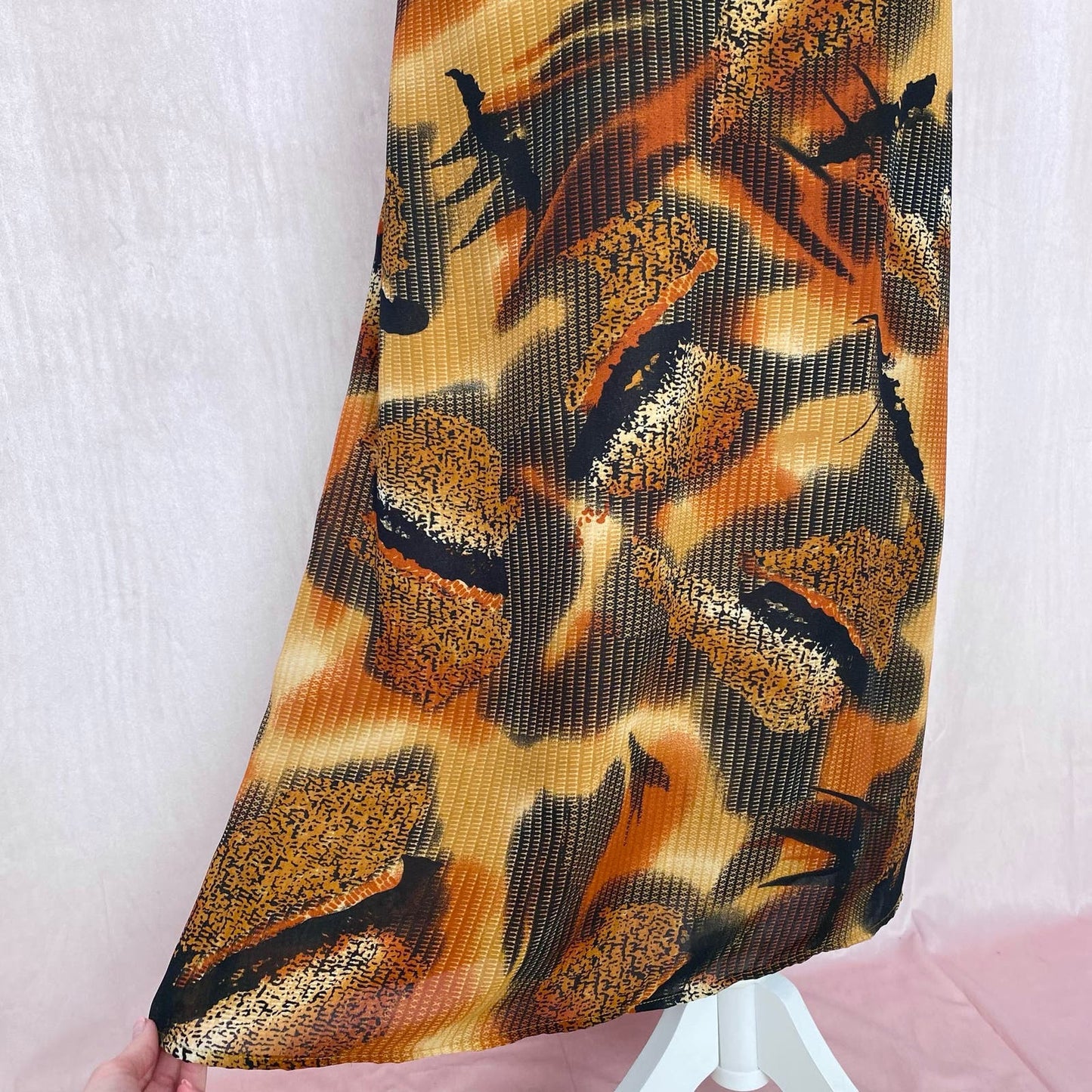 Vintage Dress-U-II by Sharon Abstract Print Midi Dress, Size 14