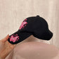 Secondhand Youth Pink Butterfly Baseball Cap Hat