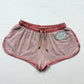 Y2K Dolce & Gabbana Velour Satin Trim Logo Shorts, Size Small
