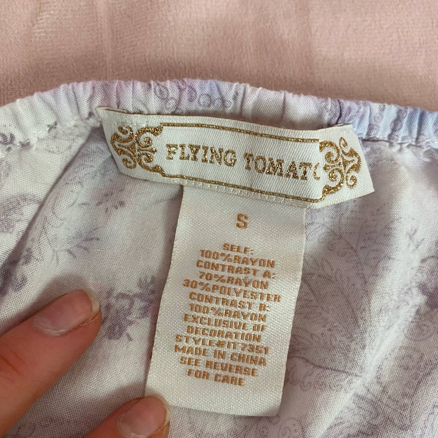 Reworked Flying Tomato Tie Dye Paisley Flowy Crop Tank, Size Small