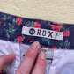 Secondhand Roxy Low Rise Floral Stretch Denim Shorts, Size Jr 3