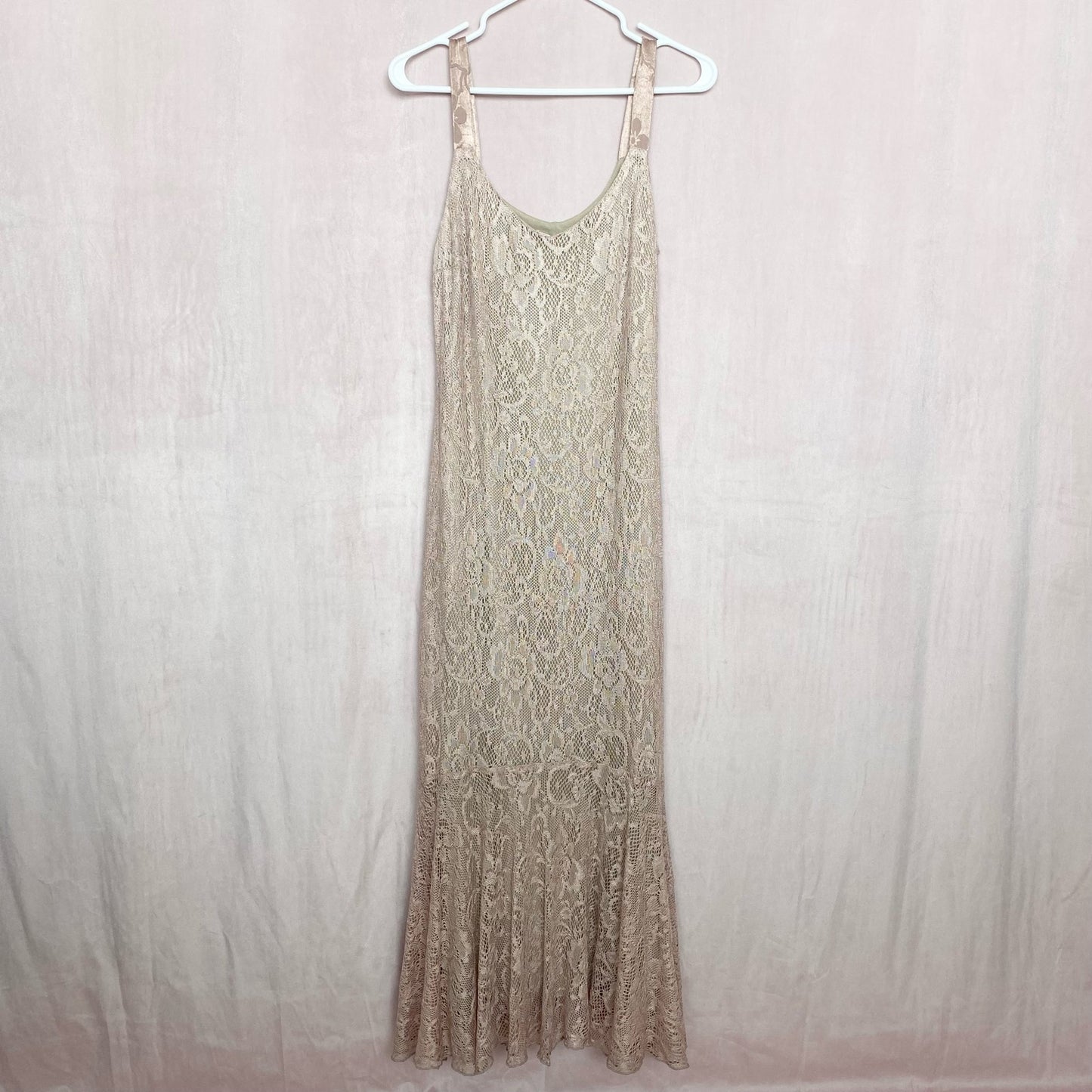 Vintage Spencer Alexis Crochet Lace Maxi Dress, Size Medium
