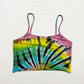 Secondhand No Boundaries Rainbow Tie-Dye Crop Tank Top, Size Small